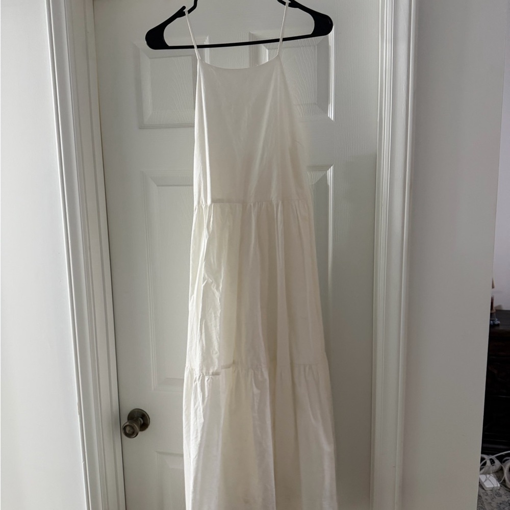 Vestique White Maxi Tiered Dress